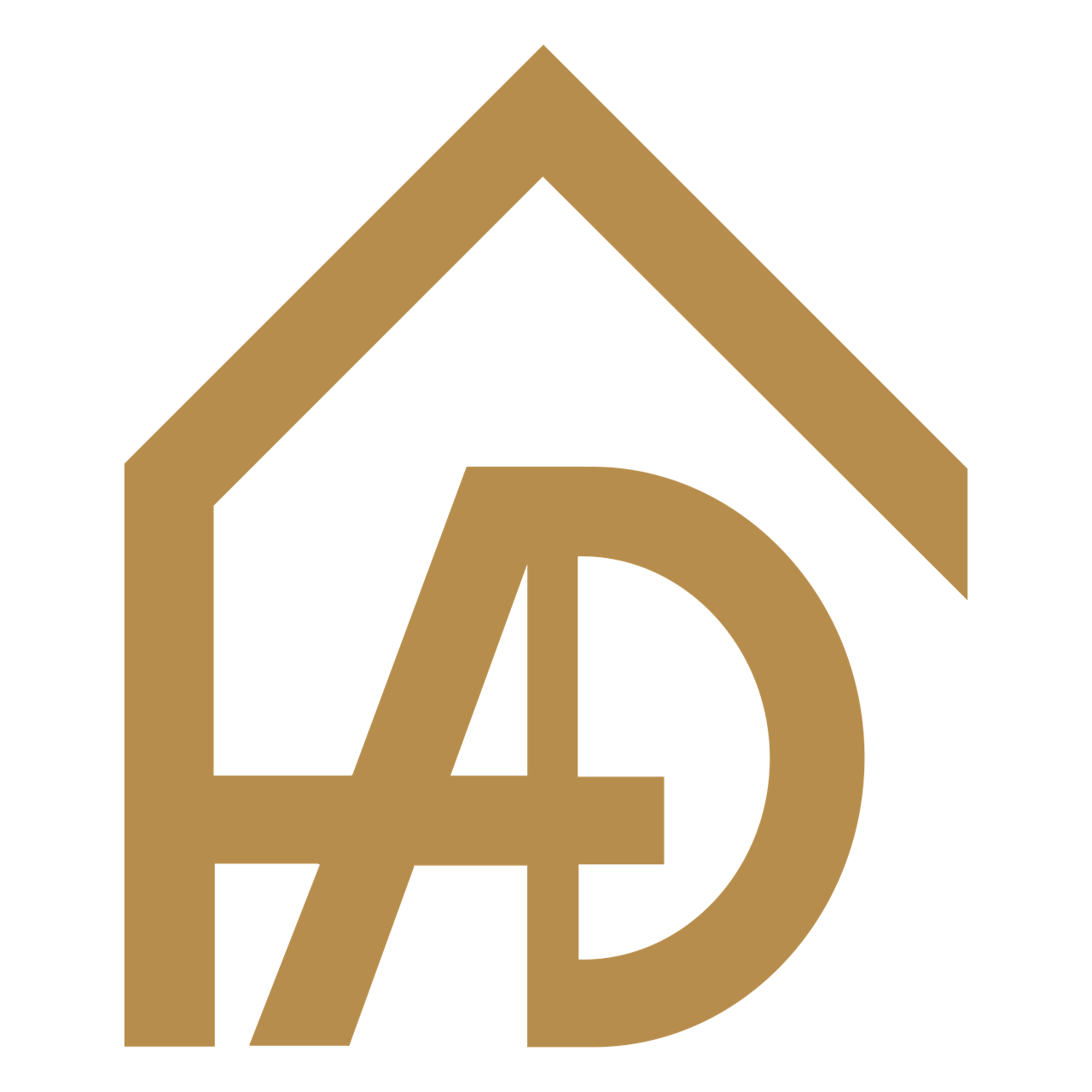 Logo Immobilien Dörsch – Haus-Symbol mit AD-Initialen
